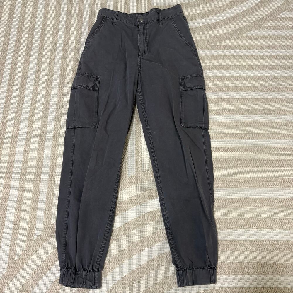 Abercrombie & Fitch Y2K Cargo Jean Pants Slate Gray Women's Small